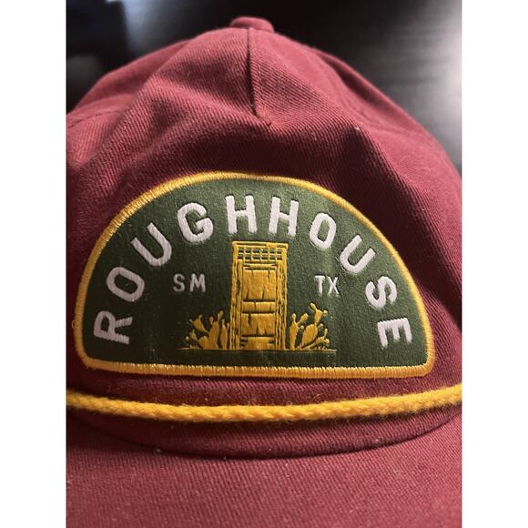 Roughhouse Brewing Hat San Marcos TX Maroon Rope Snapback Cap Brewery - Picture 5 of 5